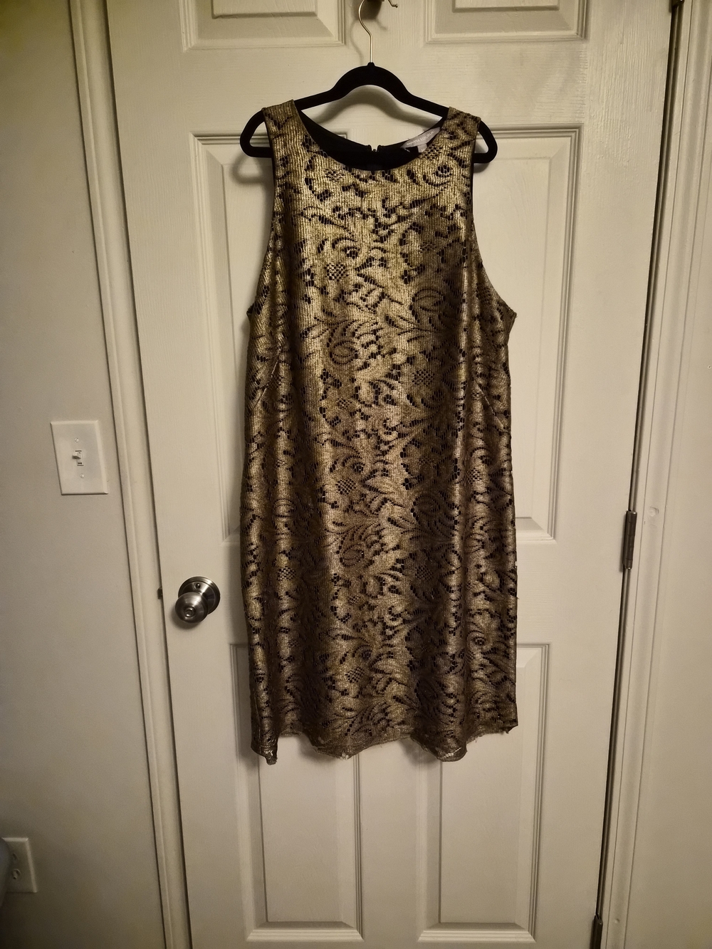 Banana Republic Gold and Black Sleeveless Mini Dress